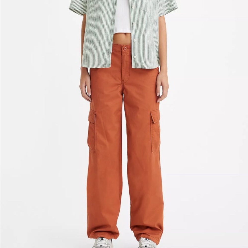 NEW without tags Levi’s ‘94 BAGGY CARGO PANTS in Rust/Orange - Picture 4 of 4